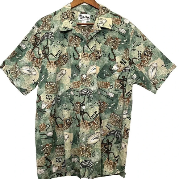 Vintage Howie Mens Hawaiian Button Up Shirt Size XL - Picture 4 of 4